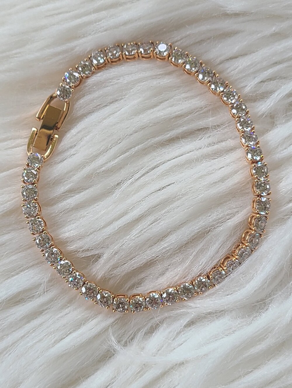 Gorgeous Swarovski Rose Gold Toned Crystal Tennis Bracelet- Excellent Condition